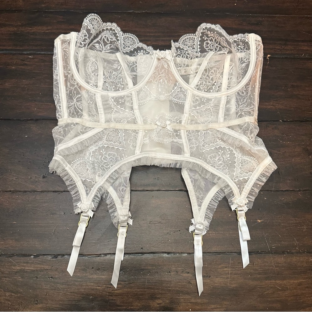 New! For Love And Lemons Forever Garter Bustier L 51513 - Picture 3 of 9